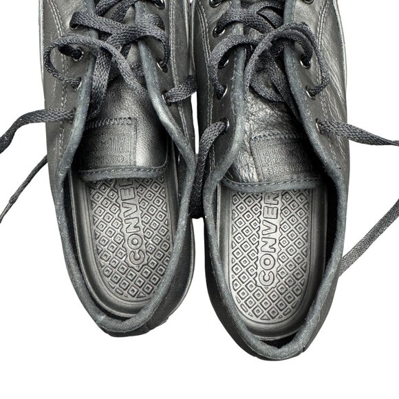 Converse All Star Black Leather Low-Top Women's Shoes 564986C, Size 6 - Picture 9 of 11